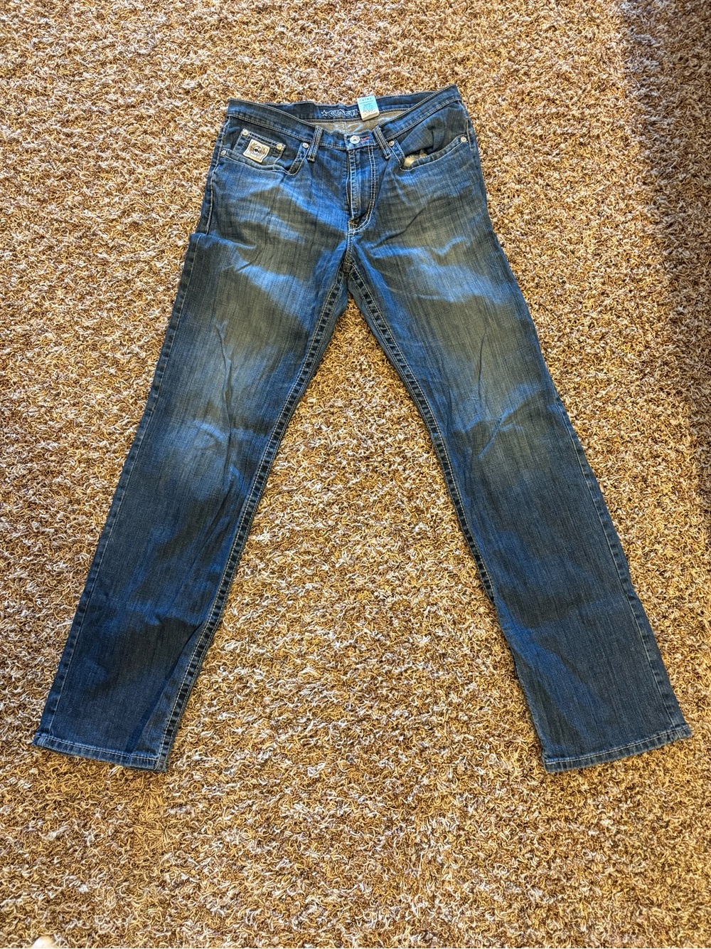 Cinch Men's Dark Blue Straight Jeans